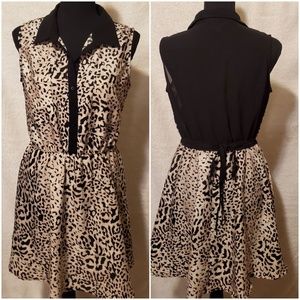 Feathers Leopard Dress